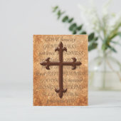Christian Aged Iron Cross RSVP Card (Standing Front)
