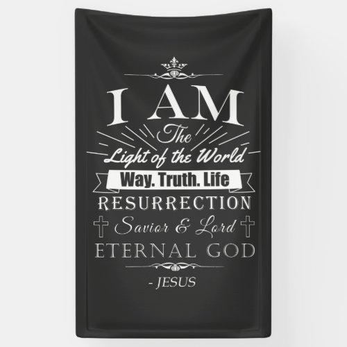 Christian Amazing Bible Claims of Jesus I AM Banner