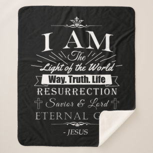 Christian Amazing Bible Claims of Jesus: I AM Sherpa Blanket
