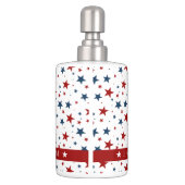 Christian America Patriotic Red White Blue Stars Bath Set (Back)