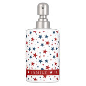 Christian America Patriotic Red White Blue Stars Bath Set (Front)