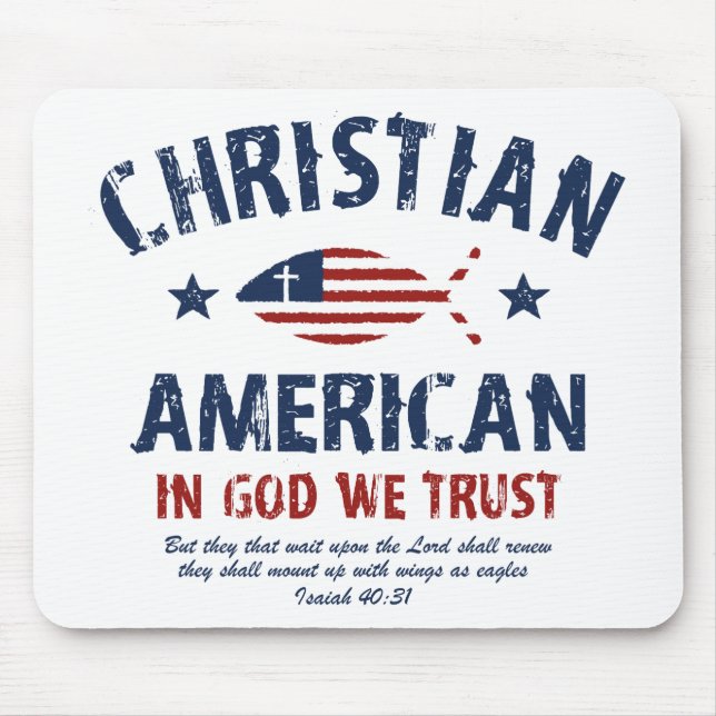 Christian American Mouse Pad (Front)