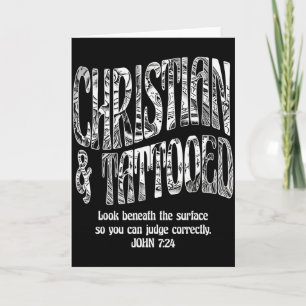 Christian & Tattooed John 7_24 Quote Faith Bel Card