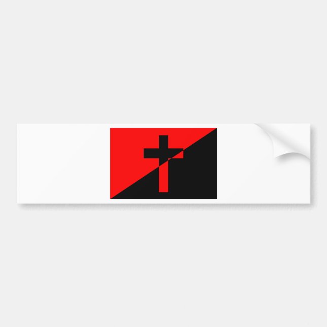 Christian Anarchist Anarchy Christianity Flag Bumper Sticker (Front)