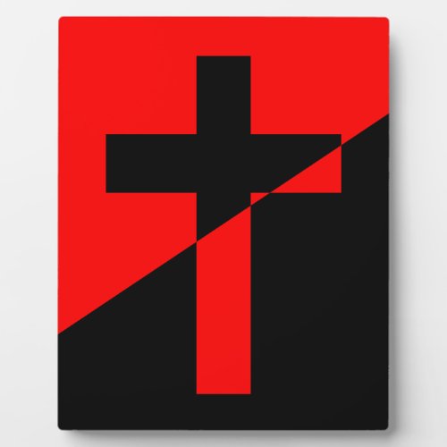 Christian Anarchist Anarchy Christianity Flag Plaque