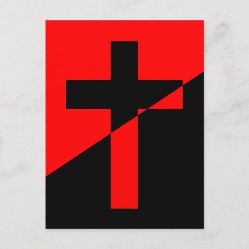 Christian Anarchist Anarchy Christianity Flag Postcard