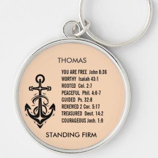 Christian Anchor Personalized Keychain