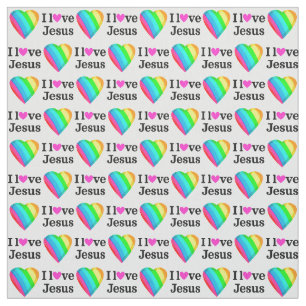 CHRISTIAN AND RELIGIOUS I LOVE JESUS FABRIC