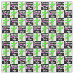 CHRISTIAN AND SPIRITUAL GREEN CROSS AND BUTTERFLY FABRIC