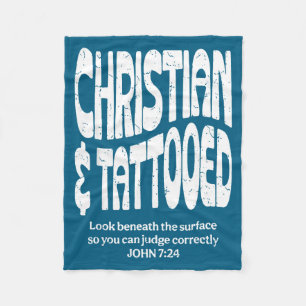Christian And Tattooed Fleece Blanket