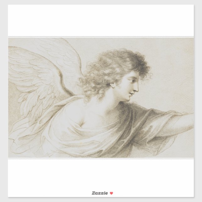 Christian angel by Francesco Bartolozzi Sticker (Sheet)
