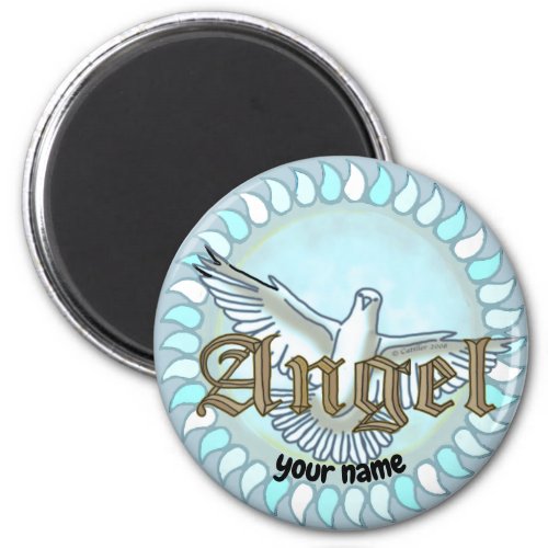  christian  Angel Dove custom name magnet