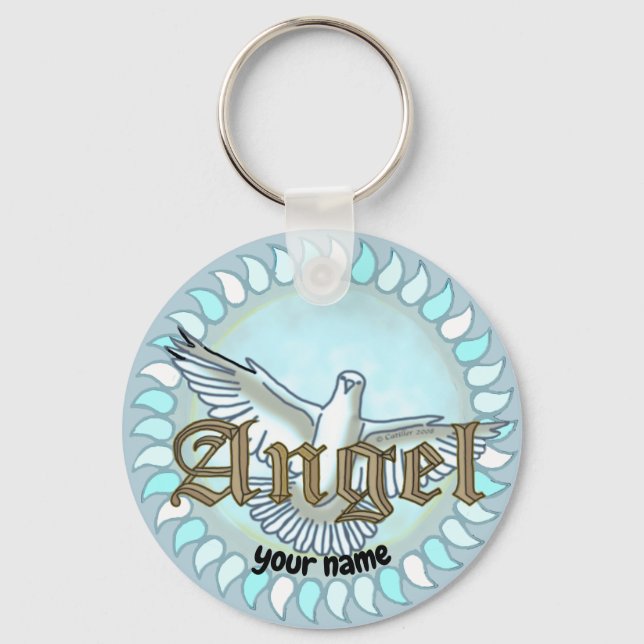 Christian  Angel Dove  keychain (Front)