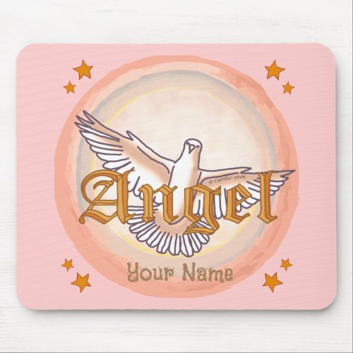 Christian angel dove mouse pad