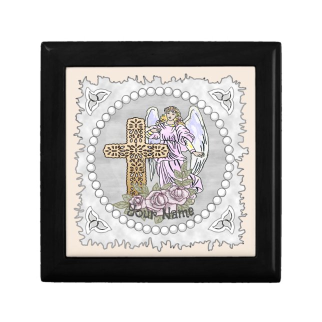 Christian Angel My Roses Cross  Gift Box (Front)