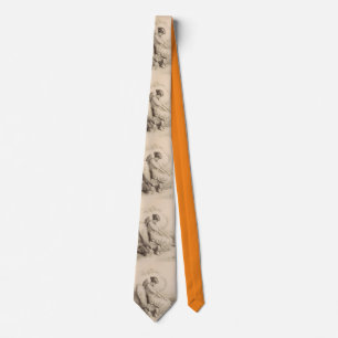 Christian Angel Sitting On A Stone Devotional Fine Neck Tie