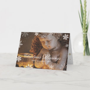Christian Angel Snowflake Christmas Card