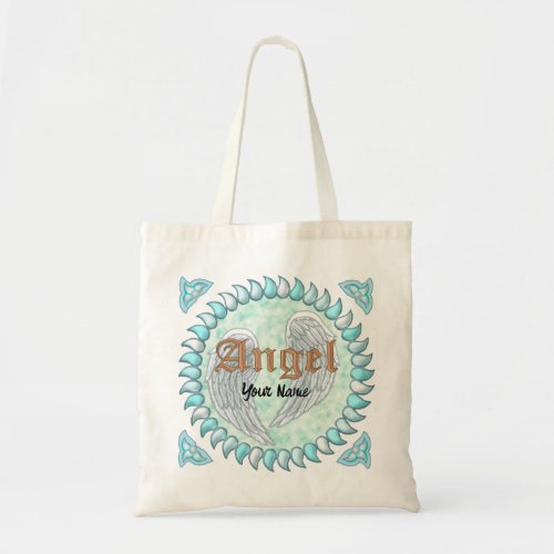 Christian Angel Wings custom name  Tote Bag