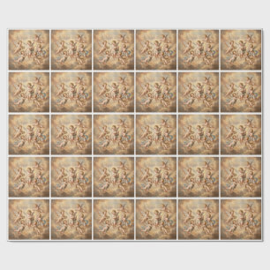 Christian Angels in heaven Wrapping Paper
