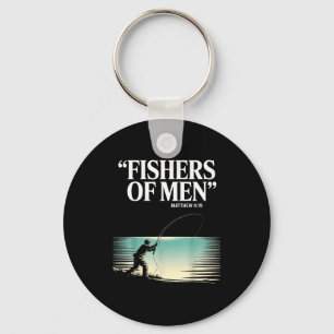 Christian Angler Fishers Of Men Matthew 4 19 Verse Keychain