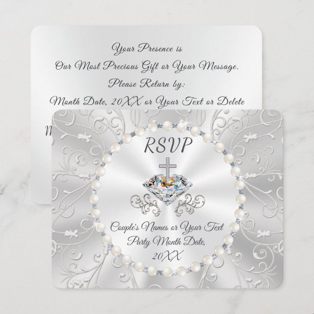 Christian Anniversary or Wedding Response Cards (Front/Back)