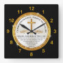 Christian Appreciation Gifts for Pastor and Wife,  Square Wall Clock