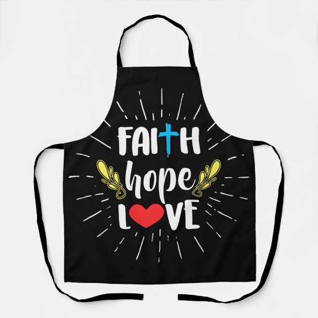 Christian Apron - Faith Hope Love (Front)