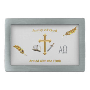 Christian Army of God Belt Buckle
