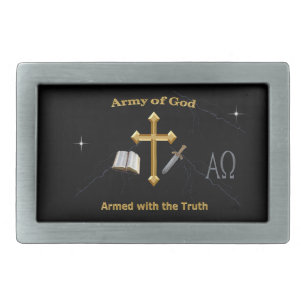 Christian Army of God Belt Buckle