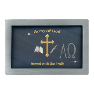 Christian Army of God Belt Buckle