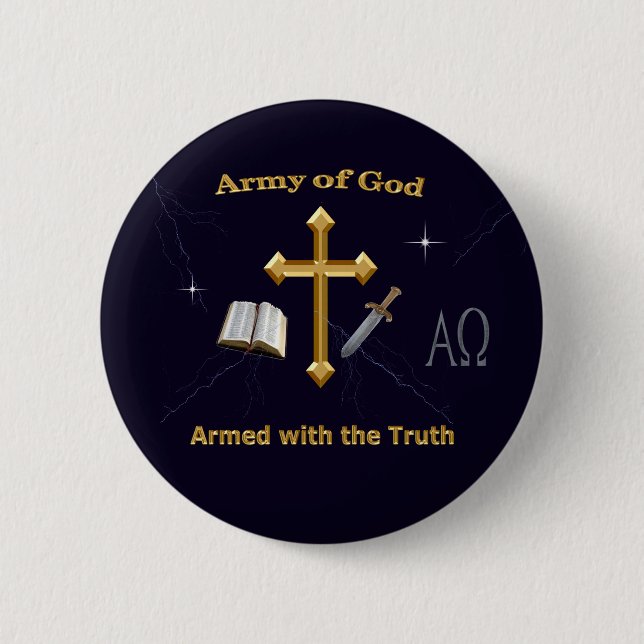 Christian Army of God Button (Front)