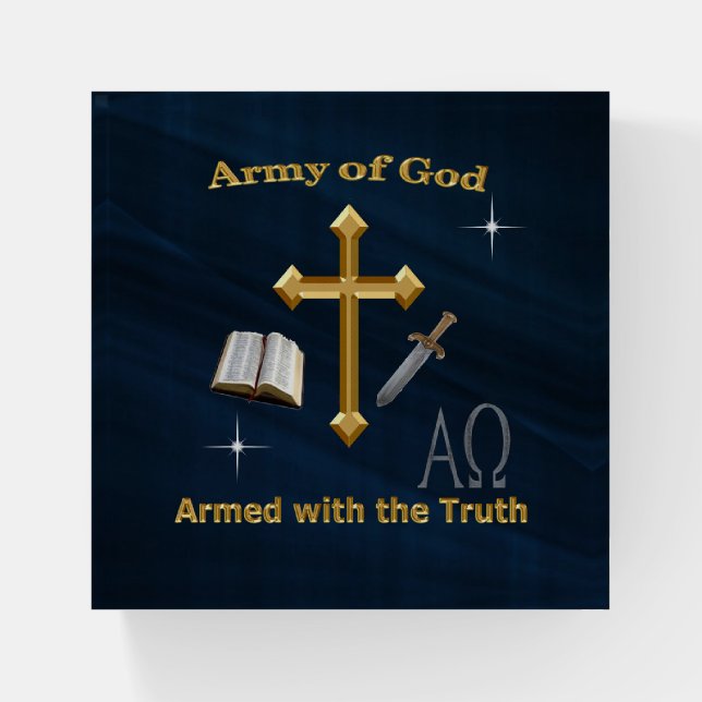 Christian Army of God Paperweight (Front)