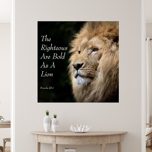 Christian Art Bold as a Lion Prov 28 _ 1 Canvas Print