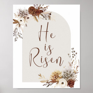 Christian Art Easter He is Risen  Poster