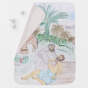 Christian Artwork The good Samaritan Baby Blanket
