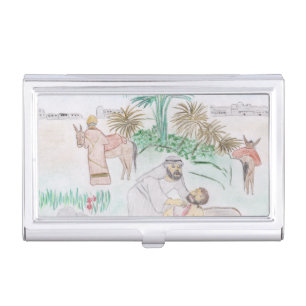 Christian Artwork The good Samaritan Business Card Case