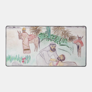 Christian Artwork The good Samaritan Desk Mat