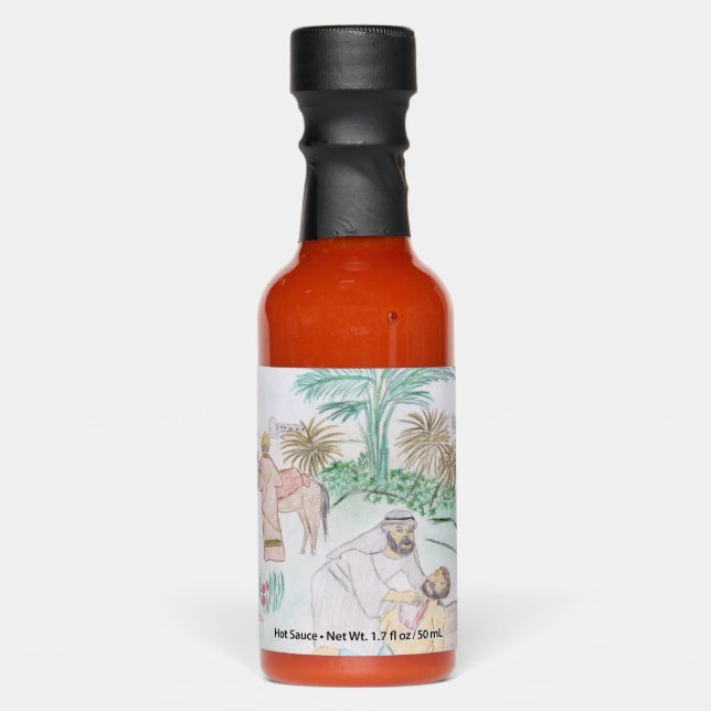 Christian Artwork The good Samaritan Hot Sauces (Front)