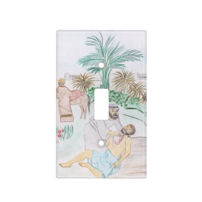 Christian Artwork The good Samaritan Light Switch Cover (Front)