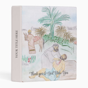 Christian Artwork The good Samaritan Mini Binder