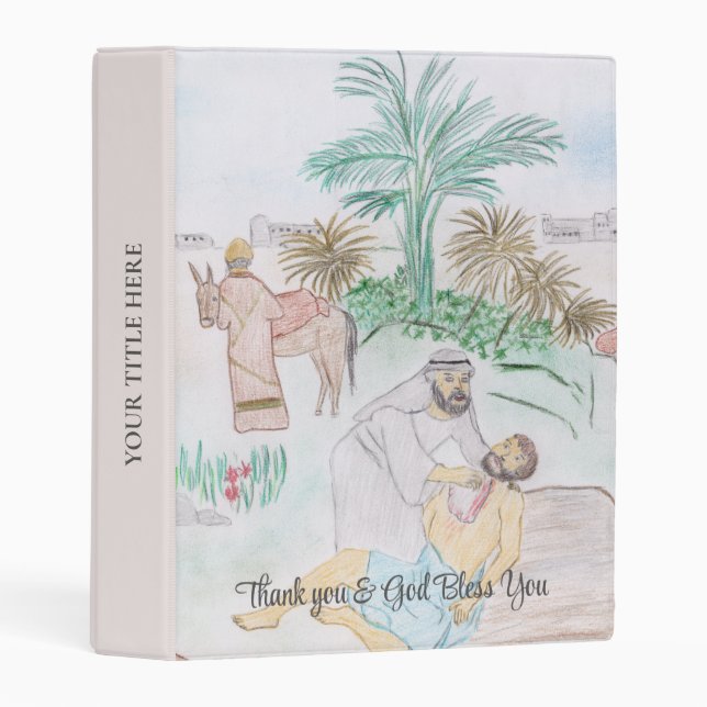 Christian Artwork The good Samaritan Mini Binder (Front/Spine)