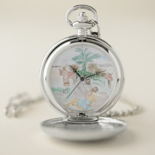 Christian Artwork The good Samaritan Pocket Watch