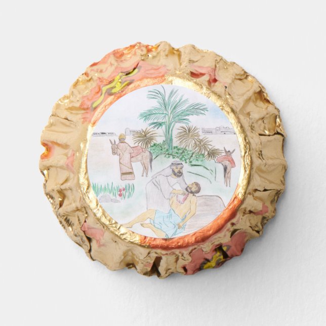 Christian Artwork The good Samaritan Reese's Peanut Butter Cups (Front)