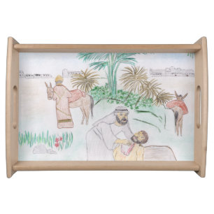 Christian Artwork The good Samaritan Serving Tray