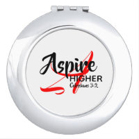 Christian ASPIRE HIGHER Inspire Achieve Monogram Compact Mirror