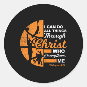 Christian Athlete Apparel Sports Philippians 4 13 Classic Round Sticker