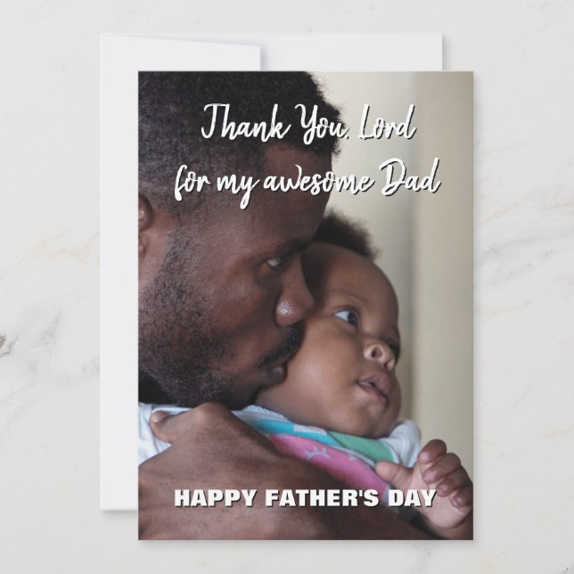 Christian AWESOME DAD Fathers Day Holiday Card (Front)