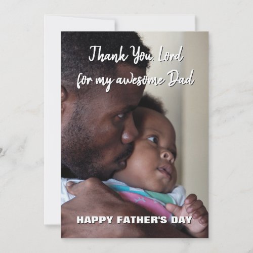 Christian AWESOME DAD Fathers Day Holiday Card