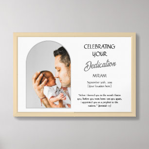 Christian BABY DEDICATION Custom Name Photo Framed Art