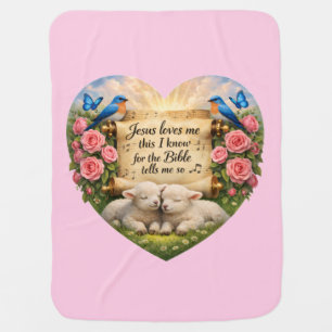 Christian Baby Girl Blanket “Jesus Loves Me